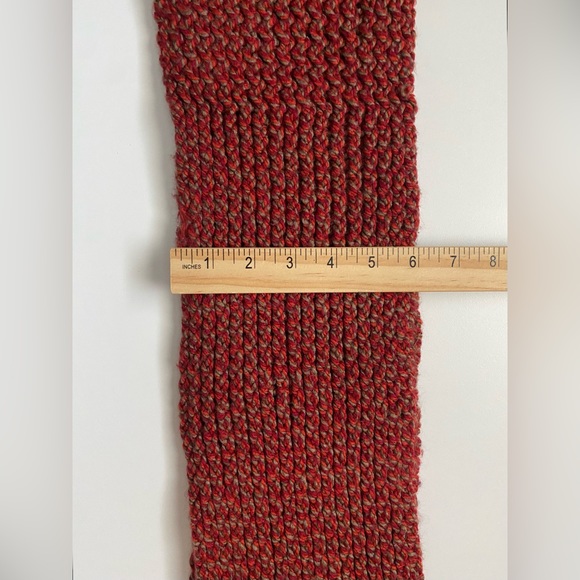 Winter Knit Red Scarf - Picture 3 of 3